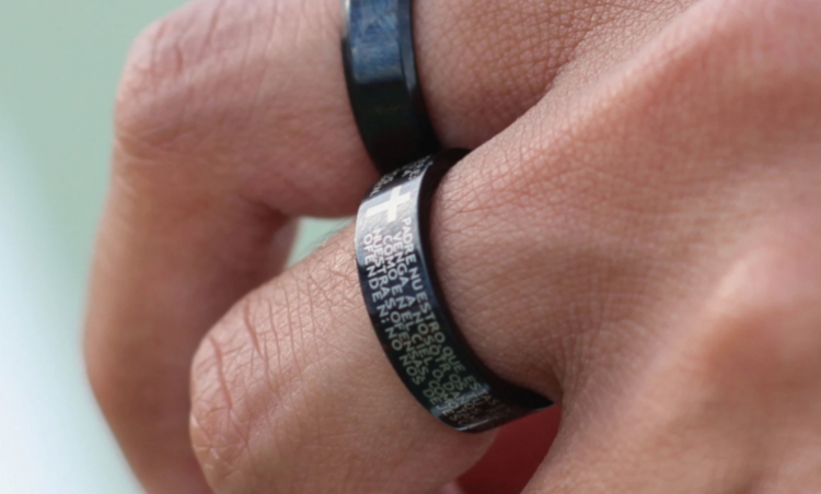 Trendhim - Czarny, stalowy pierścionek